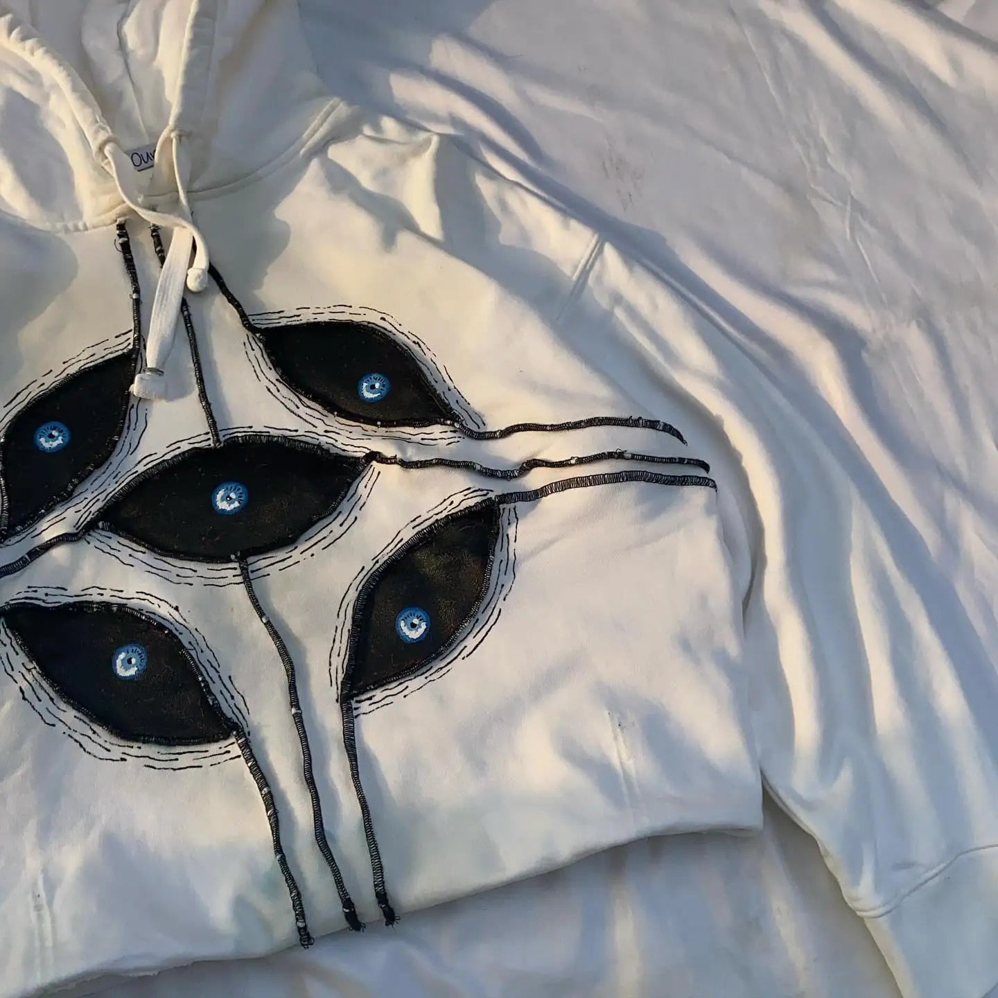 Harajuku Eye Patchwork Hoodie